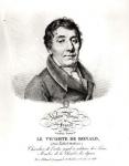 Louis, Vicomte de Blonald (1734-1840) 1820 (engraving) (b/w photo)