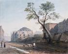 Scotch Church and the remains of London Wall, 1818 (w/c on paper)