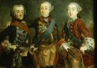 Paul, Frederick II and Gustav Adolph of Sweden (w/c on paper)