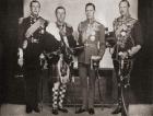 Four of the five sons of King George V, from left to right, Prince George, Duke of Kent, King Edward VIII, later Duke of Windsor, Prince Albert, Duke of York, later King George VI, Prince Henry, Duke of Gloucester, from 'The Story of Twenty Five Years', p