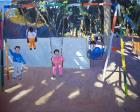 Children Swinging, 1996 (oil on panel)