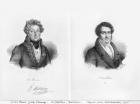 Henri Montan Berton (1767-1844) and Francois Adrien Boieldieu (1775-1834) (litho) (b/w photo)