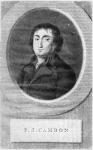 Portrait of Pierre Joseph Cambon (1756-1820) (engraving) (b/w photo)