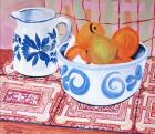 Still-Life; Blue and White Bowl and Jug; Gouache