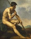 Nude Warrior with a Spear, c.1816 (oil on canvas)