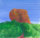 Sigiriya Rock (acrylic on paper)