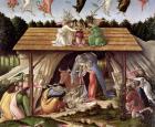 Mystic Nativity, 1500 (oil on canvas) (detail)