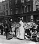 Victorian Market Scene (b/w photo)