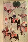 TSM H.1339 Sultan Selim II (1524-74) riding between Kotahia and Belgrade to rejoin the Imperial Army, 1584-89 (gouache on paper)