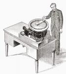 A typewriter of 1836. From The Strand Magazine published 1897.