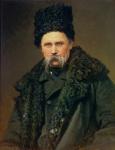 Portrait of the Ukranian Author Taras Grigorievich Shevchenko (1814-61), 1871 (oil on canvas)