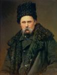 Portrait of the Ukranian Author Taras Grigorievich Shevchenko (1814-61), 1871 (oil on canvas)