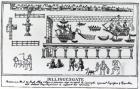 Billingsgate Market, London, after an original drawing from c.1598 (engraving)