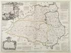 Map of Durham, 1777 (hand coloured engraving)