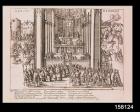 Abjuration of Henri IV (1553-1610) at St. Denis on 15th July 1593 (engraving)