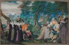 A party in the Open Air. Allegory on Conjugal Love, c. 1590-1595 (gouache and water colour on vellum stuck onto card)