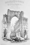 Rievaulx Abbey, from the title page of 'Monastic Ruins of Yorkshire' (litho)