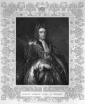 Portrait of Robert Harley, Earl of Oxford (engraving) (b/w photo)