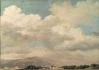 Study of the Sky at Quirinal (oil on paper mounted on card)