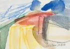 Country landscape XII, 2014 (watercolour and oil pastel on paper)