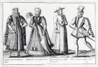 Fashion during the Tudor Period (engraving)