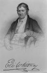 Eli Whitney, engraved by D.C Hinman, 1846 (engraving)