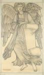 Angel with Scroll - figure number nine, 1880 (chalk on paper)