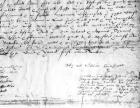 Signature of William Shakespeare (1564-1616), 1616 (ink on paper) (b&w photo)