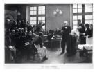 A Clinical Lesson with Doctor Charcot at the Salpetriere, 1887 (oil on canvas) (b/w photo)