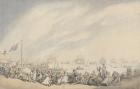 The Return of the Fleet to Great Yarmouth after the Defeat of the Dutch in 1797, c.1797 (pen & ink and w/c on paper)