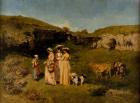 Young Ladies of the Village, 1851-2 (oil on canvas)