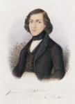 Theodor Fontane, 1843 (colour litho)