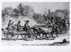Going to Meeting in 1776, 1876 (engraving) (b/w photo)