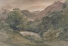 Borrowdale, Evening after a Fine Day, October 1, 1806 (w/c over graphite on paper)