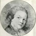 Portrait of Mozart at the age of Fourteen after Pompeio Batoni (pen and ink with w/c)