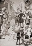 A pantomime rehearsal in London, England in the late 19th century. From Living London, published c.1901