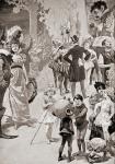 A pantomime rehearsal in London, England in the late 19th century. From Living London, published c.1901