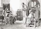 A scene from William Shakespeare's play 'King Henry VIII', Act III, Scene 1, Queen Katherine: "Do what ye will, my lords and pray forgive me, if I have us'd myself unmannerly", from The Works of William Shakespeare, published 1896 (engraving)