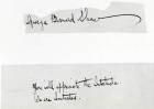 Signature of George Bernard Shaw (pen & ink on paper)
