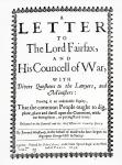 Letter to Lord Fairfax from Gerrard Winstanley (c.1609-60) on behalf of the Diggers at St. George Hill, Surrey, printed 1649 (engraving) (b/w photo)