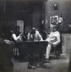 Samuel Murray, Thomas Eakins and William O'Donovan in Eakins's Chestnut Street Studio, c.1891-2 (platinum print)