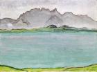 The Stockhorn Mountains and Lake Thun, 1911 (oil on canvas)