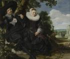 Portrait of a Couple, Probably Isaac Abrahamsz Massa and Beatrix van der Laen, c.1622 (oil on canvas)
