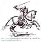 Illustration of a Knight Templar (engraving)