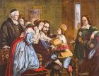 King Charles I of England taking leave of his children before his execution, from 'Old England's Worthies' by Lord Brougham and others, published London, c.1880s (colour litho)