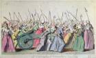 'A Versailles, A Versailles' March of the Women on Versailles, Paris, 5th October 1789 (coloured engraving) (see 127501 & 154733)