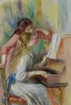 Young Girls at the Piano, c.1890 (oil on canvas)