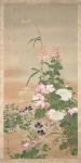 Flowers in autumn, 1826 (ink, colours and gold on silk)