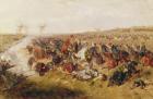 Battle of Schweinschaedel, 29th July 1866 (oil on canvas)