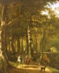 Travellers on a Path in a Wooded Landscape